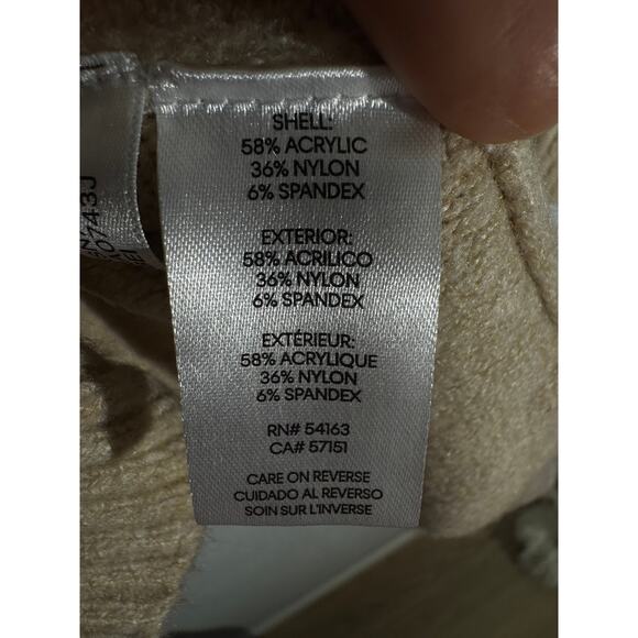 Calvin Klein Beige Cable Knit Oversized Sweater – Women’s Large - Picture 4 of 4